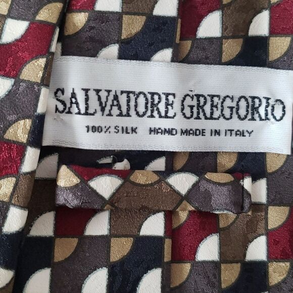 Salvatore Gregorio Tie 100% Silk Handmade in Italy - Picture 2 of 3
